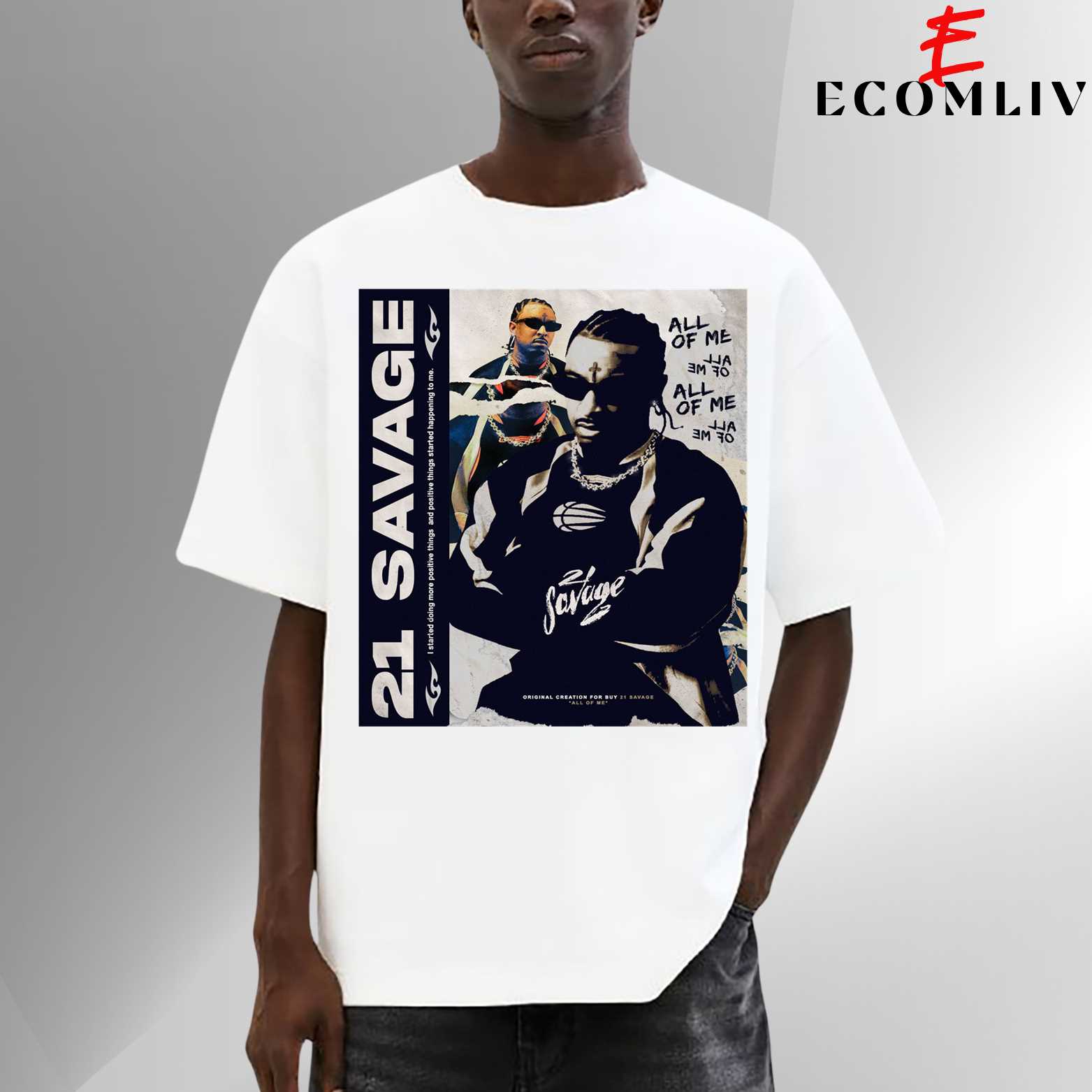 Retro Concert 21 Savage T-Shirt, Vintage Hip Hop Streetwear Tee